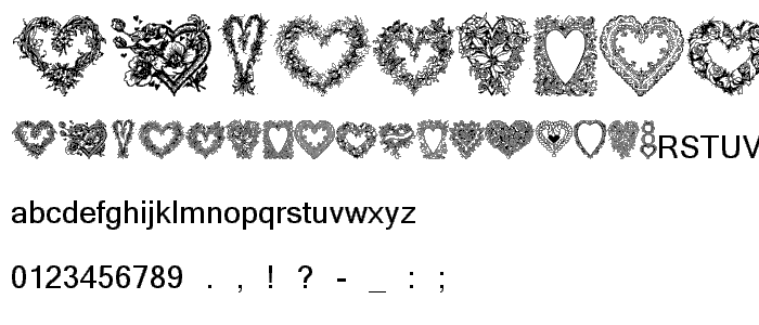 Hearts of Lime font